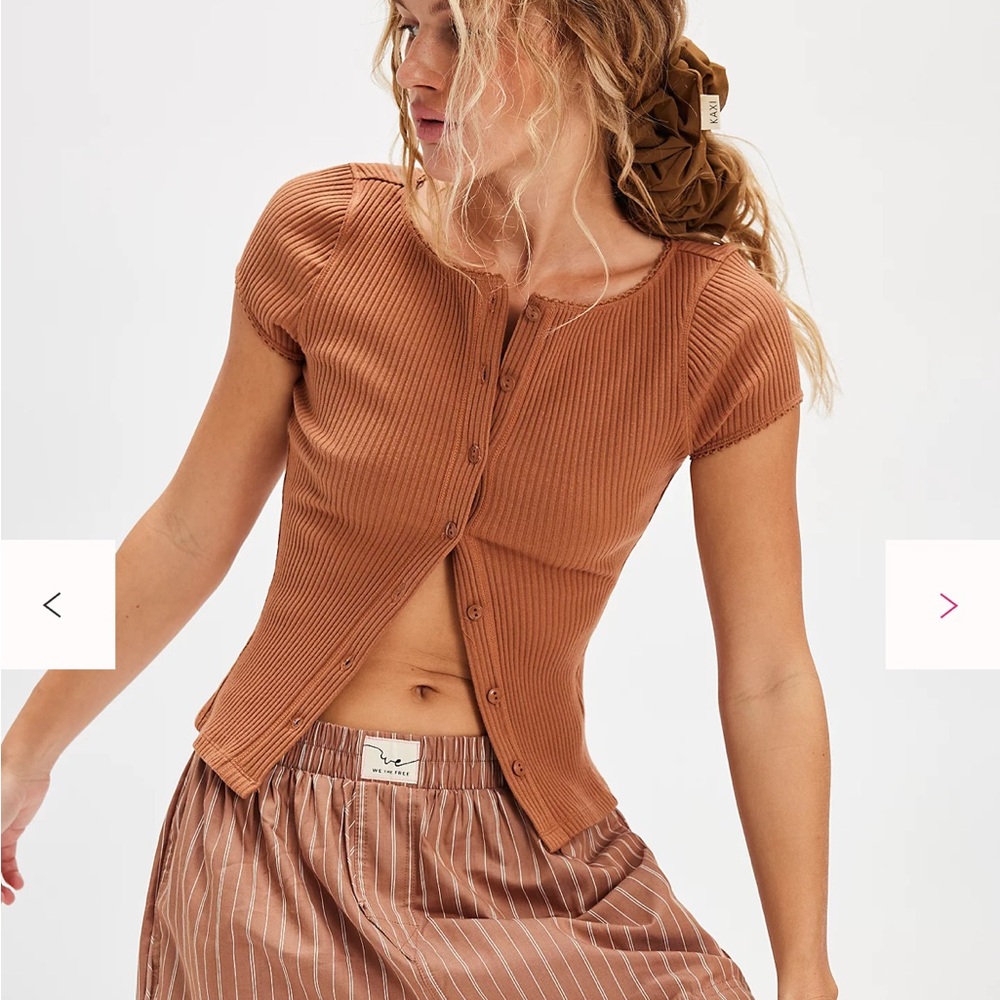 Free People Most Wanted Rust Top